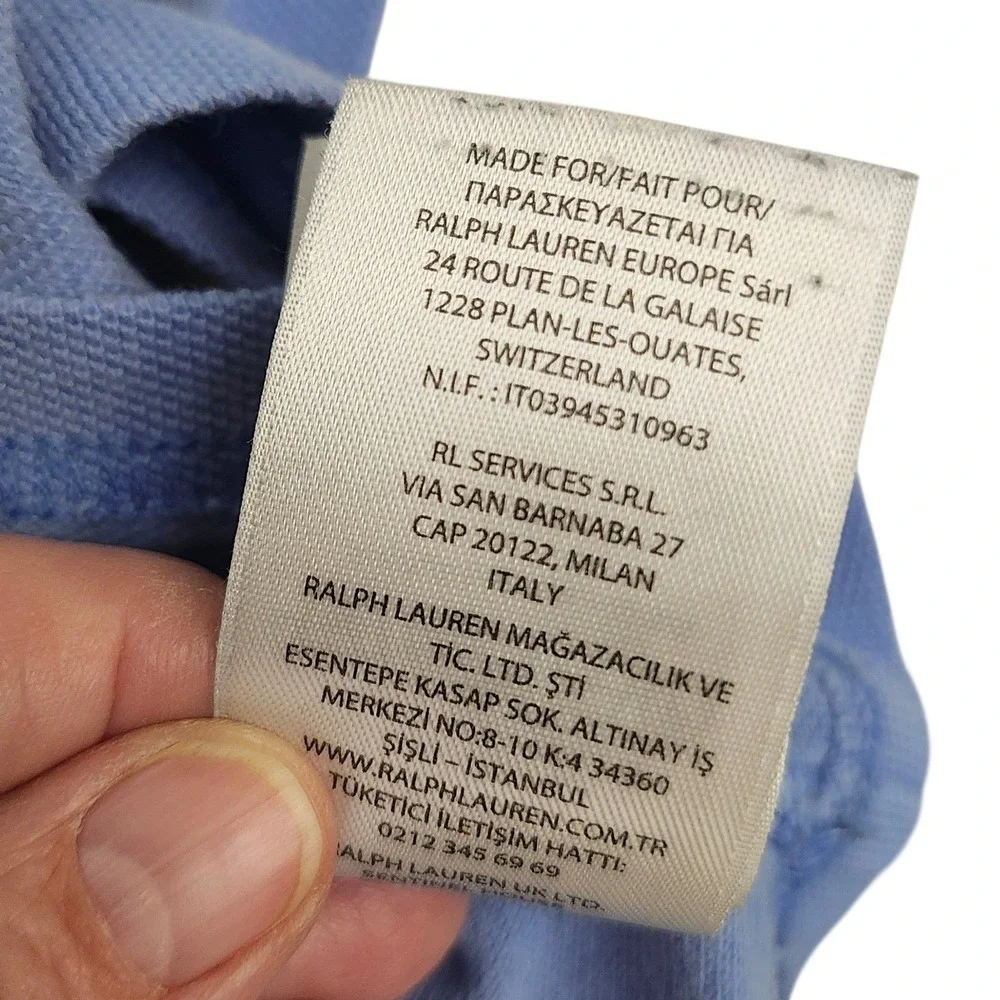 Polo Ralph‎ Lauren Kids Blue Multi Color All Over Pony Embroidered Shirt L 14-16